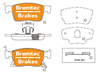 TRADE-LINE BRAKE PADS SET HOLDEN ASTRA (BK) 1.4L 2016- BT25300TS