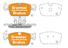 EURO-LINE HD BRAKE PADS SET VOLVO V90 D5 2.0LTDi 2016- BT25350ELH