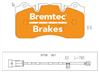 EURO-LINE BRAKE PADS SET RENAULT MEGANE (BFB) 1.2TDi BT26530ELC