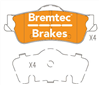 PRO-LINE BRAKE PADS SET HOLDEN COMMODORE VF 2013- BT3009PRO