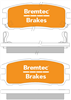 4WD BRAKE PADS SET GREAT WALL X240 4X4 2009- BT415E