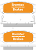 TRADE-LINE BRAKE PADS SET SUBARU IMPREZA GC 1993-97 BT515TS