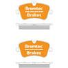 PRO-LINE BRAKE PADS SET MERCEDES C180 C-CLASS 1999- BT593PRO