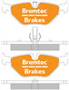 TRADE-LINE BRAKE PADS SET SAAB 9-5 YS3E 2.0T, 2.3T 3.0T BT860TS