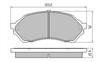 FRONT DISC BRAKE PADS - FORD/MAZDA 323 BJ CERAMIC 98-04