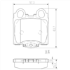 REAR BRAKE PADS LEXUS IS200 (774.0) DB1416F