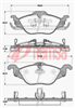 DB1424 E FRONT DISC BRAKE PADS - HOLDEN ASTRA (BOSCH N/ABS)