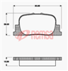 REAR DISC BRAKE PADS - TOYOTA CAMRY SXV20 MC V20 99-DB1434 E