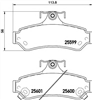 REAR DISC BRAKE PADS - TOYOTA CAMRY ACV3# , ACV40 02-11