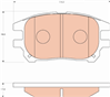 DB1494 E FRONT DISC BRAKE PADS - TOYOTA LEXUS RX300 (MCU1#)