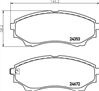 FRONT BRAKE PADS - FORD RANGER MAZDA B50 2006- DB1681