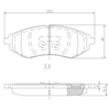 FRONT BRAKE PADS GMC BARINA 05- (524.0) DB1725FP