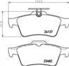 DB1763 E REAR DISC BRAKE PADS - HOLDEN VECTRA C 03-06