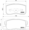 FRONT BRAKE PADS - MITSUBISHI COLT ZZ# CERAMIC 02-10