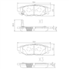 REAR BRAKE PADS SUBARU LEGACY BP (780.0) DB1803FP