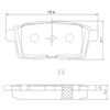 REAR BRAKE PADS MAZDA MPV 05- CX7 DB1917F