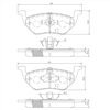 REAR BRAKE PADS MAZDA TRIBUTE / FORD ESCAPE 2007- DB1996F