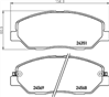 FRONT DISC BRAKE PADS - HYUNDAI SANATA FE , KIA SORENTO DB2034 UC