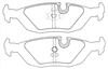 REAR BRAKE PADS SET PORSCHE DB296F