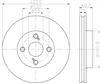 FRONT BRAKE ROTOR TOYOTA COROLLA 255 mm 2001-