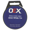 3mm Single Core Auto Cable White 7M Roll