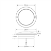 12V Round Indicator Lamp With Clear Lens Recessed Mount