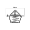 THERMOSTAT HIFLOW 77" 56MM 77 DEGREES C TT294170