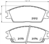 FRONT DISC BRAKE PADS - HYUNDAI EXCEL ACCENT GETZ CERAMIC