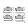 FRONT DISC BRAKE PADS - TOYOTA PREVIA TCR10 97-01