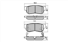 REAR DISC BRAKE PADS - HYUNDAI SONATA SANTA FE GRANDUER