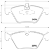 FRONT DISC BRAKE PADS - BMW 5 SER E61 05-10