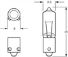 12V H21W BAYONET BAY9S GLOBE 21W