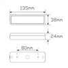 LED Autolamps Front Indicator & Position Light LED 24V Surface Mount