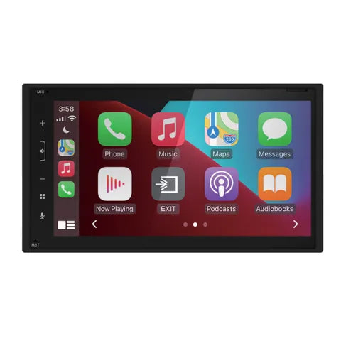 Mongoose 6.75" Multimedia Head Unit | Wireless Apple CarPlay & Android Auto + USB Connectivity