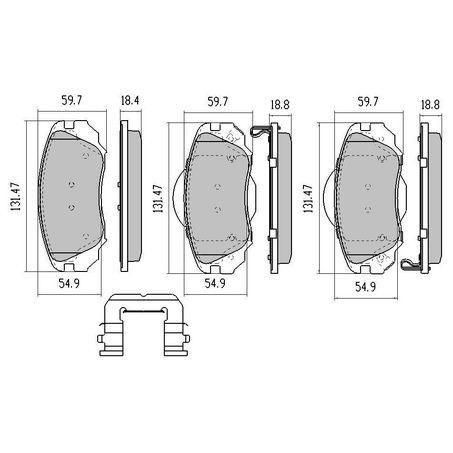 RDA BRAKES RDA GP Max General Purpose Low Metallic Brake Pad Set RDB2248