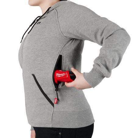 Milwaukee M12 Women's Heated Hoodie Grey - S M12HHWGREY10S