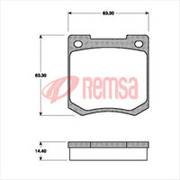 Remsa FRONT DISC BRAKE PADS - BLMC FORD TRIUMPH DB535