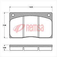 Remsa FRONT DISC BRAKE PADS - JAGUAR E-TYPE,XJ DB585