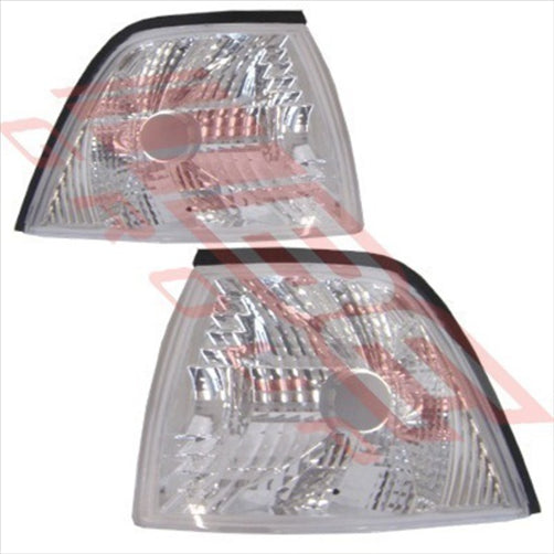 BMW CORNER LAMP - SET - L&R - CLR/CHROME - BMW 3'S E36 4DR 1991