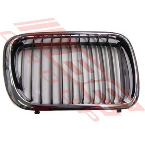 BMW GRILLE - CHROME/BLACK - L/H - BMW 3'S E36 1996