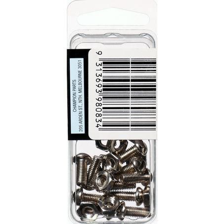 CHAMPION AUTO PARTS Champion Screw & Nut Pack Fine Thread 10/32in. x 1/2in. BH083