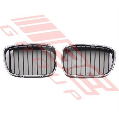 BMW GRILLE - L/H - CHROME/BLACK - BMW 5'S E39 1996-2000