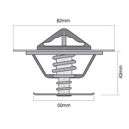Tridon Thermostat 82mm - 82 Degrees C TT369-180P