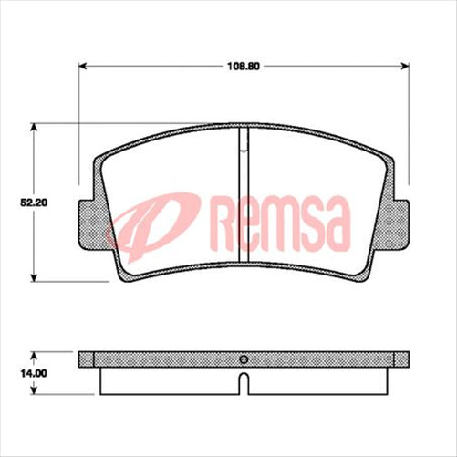 Remsa FRONT DISC BRAKE PADS - MAZDA RX# , B1500,B1600 70-80 DB40 E