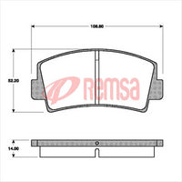 Remsa FRONT DISC BRAKE PADS - MAZDA RX# , B1500,B1600 70-80 DB40 E
