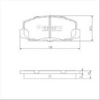 Remsa FRONT DISC BRAKE PADS - HONDA CIVIC 1980-1981 DB152 E