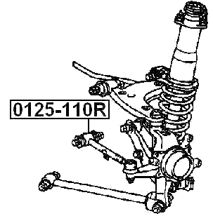 FEBEST REAR TRANVERSE LINK WITH BALL JOINT SUITS TOYOTA LEXUS - 0125-110R