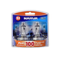 Narva H4 P43T Plus 100 Globe 12V 55W - 2 Pce