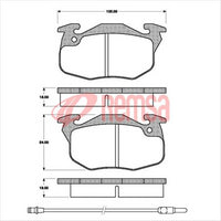 Remsa DB1182 E FRONT DISC BRAKE PADS - CIT PEUG REN RENAULT 19 94-96