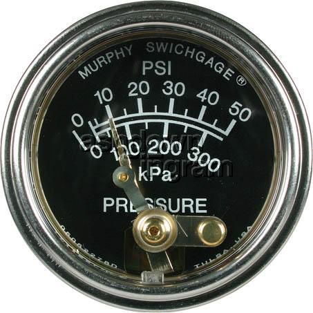 Murphy Pressure Gauge Mechanical (0 - 50 psi) 090520P50
